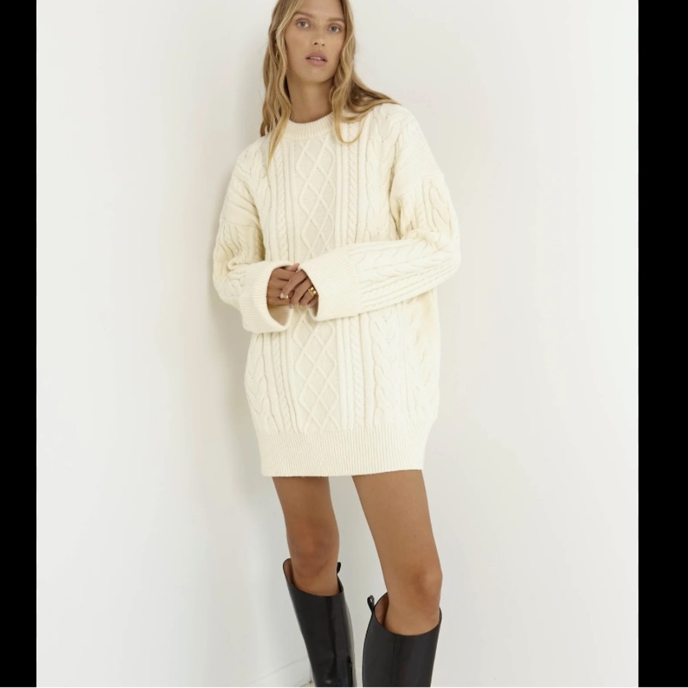 Sundays the Label new s Nellie Jumper  Cream Sweater Dress s